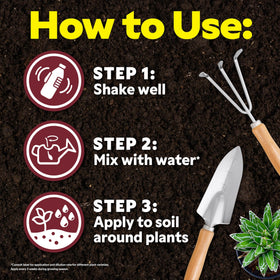 Alaska fertilizer feeds flowers and shrubs for vibrant blooms.