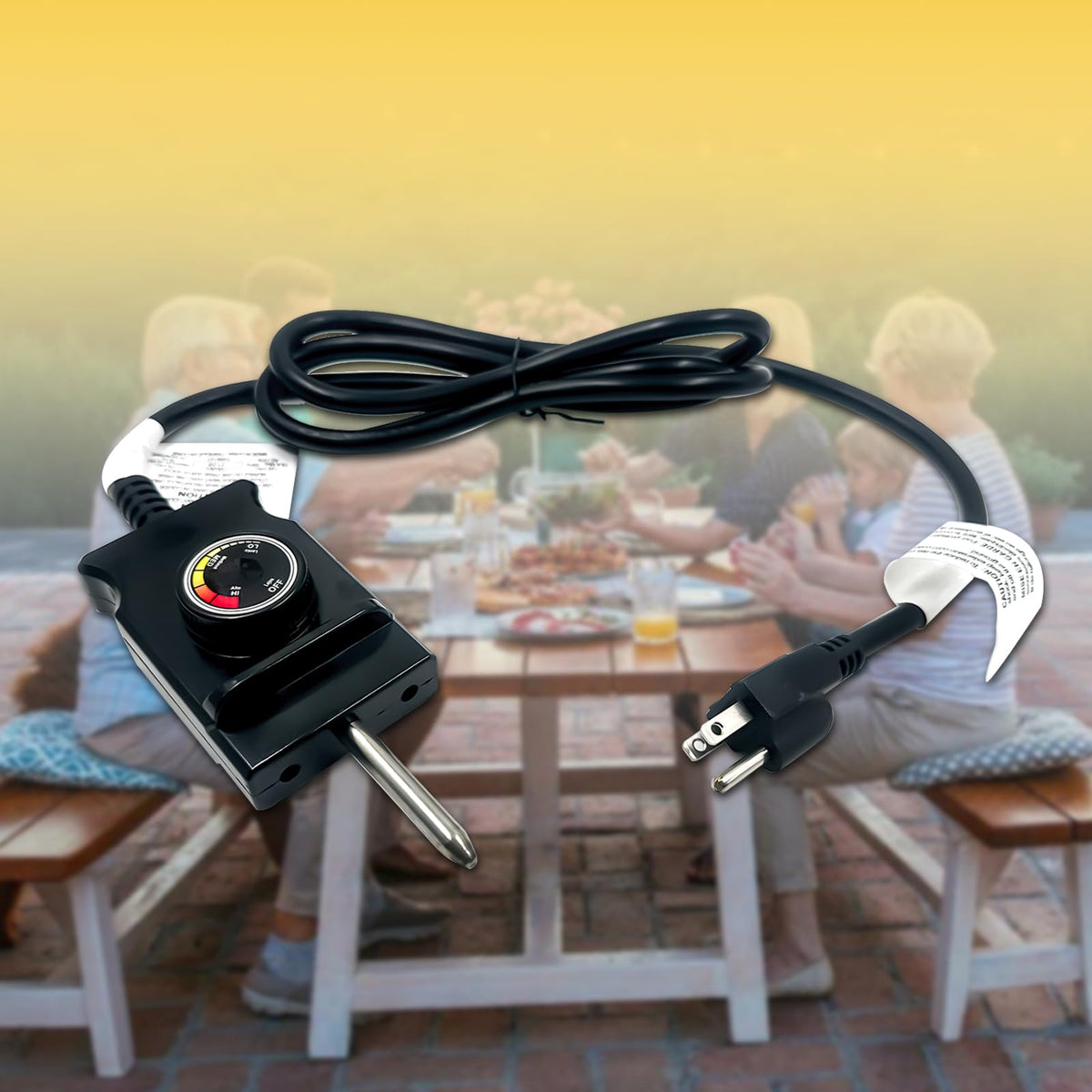 ALAYAO analog plug cord details compatible with MB20070210 for reliable outdoor cooking.