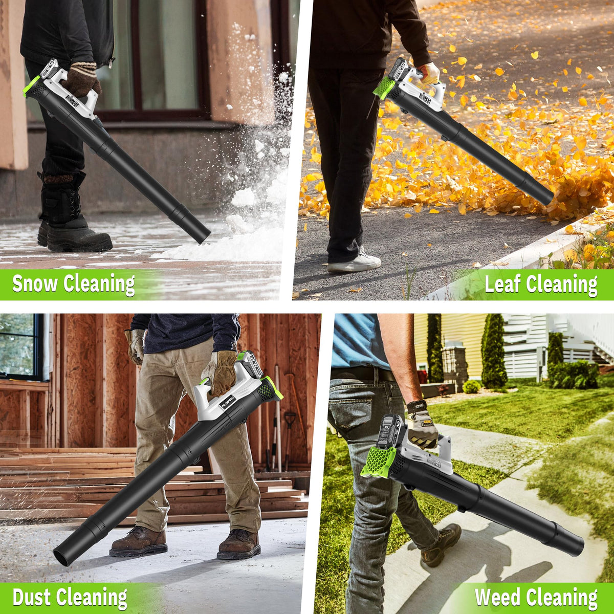 ALDIPRO blower handles light snow and dust from driveways