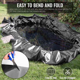 ALDMIO liner flexes around rocks for a natural pond edge installation