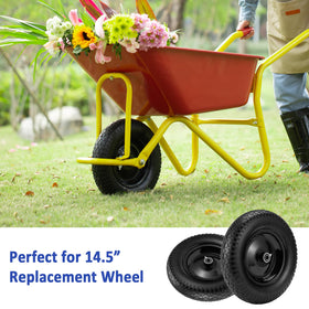 Aledaras 300-pound capacity flat-free tire demonstrates rugged support for yard equipment