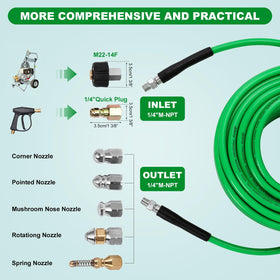 Aleiry M22 to 1/4 NPT coupler enables versatile connections.