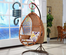 Alemon heavy-duty steel springs provide stable outdoor swing support.