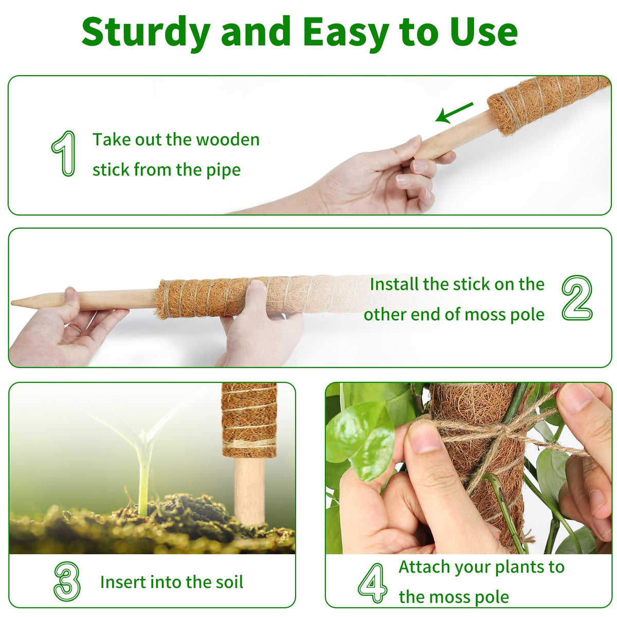 ALENEY includes adhesive tape and jute rope for secure attachment.