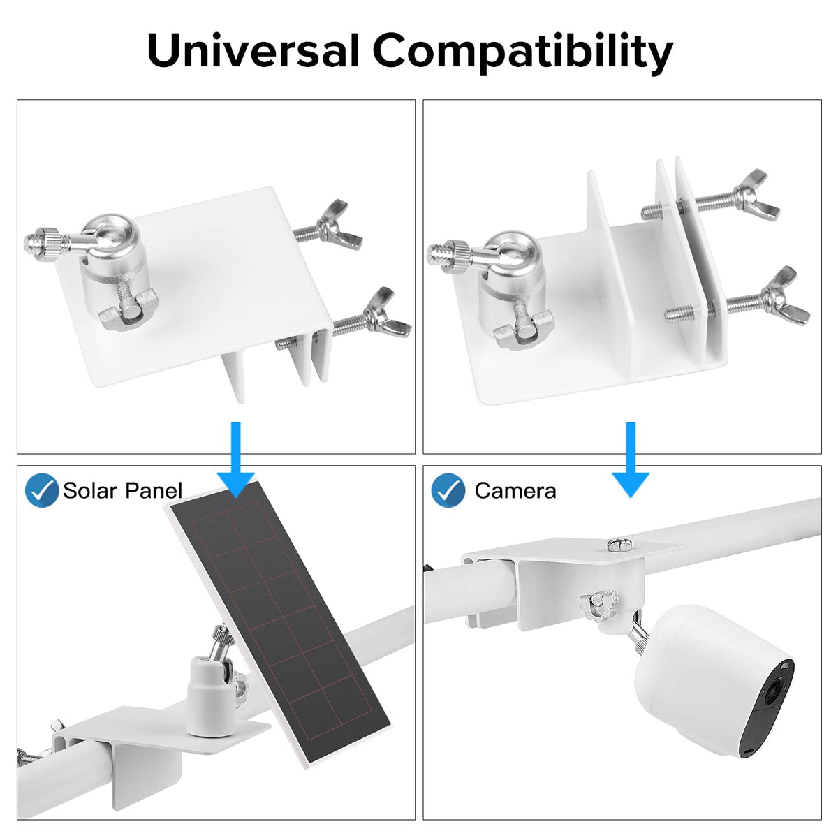 Alertcam gutter mount with 360° rotation secures ideal angle for maximum daylight.