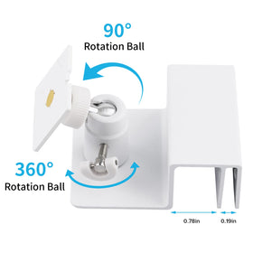 Sturdy aluminum alloy mount provides a reliable hold against wind and weather.