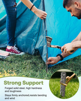 Alffun 12-inch rebar stake ground-penetration enables easy installation in tough soil.