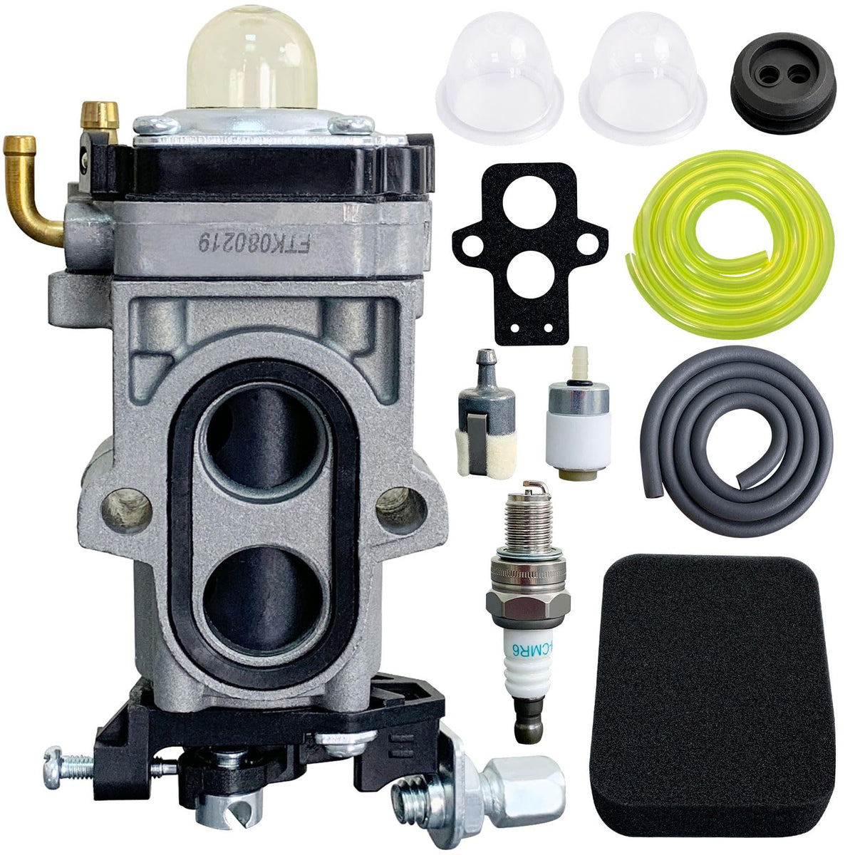 ALFUL Ruixing 150BT carburetor close-up showing precise fit for Husqvarna models