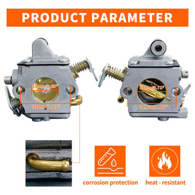 ALFUL Ruixing MS170 carburetor side view showing compact design for easy mounting