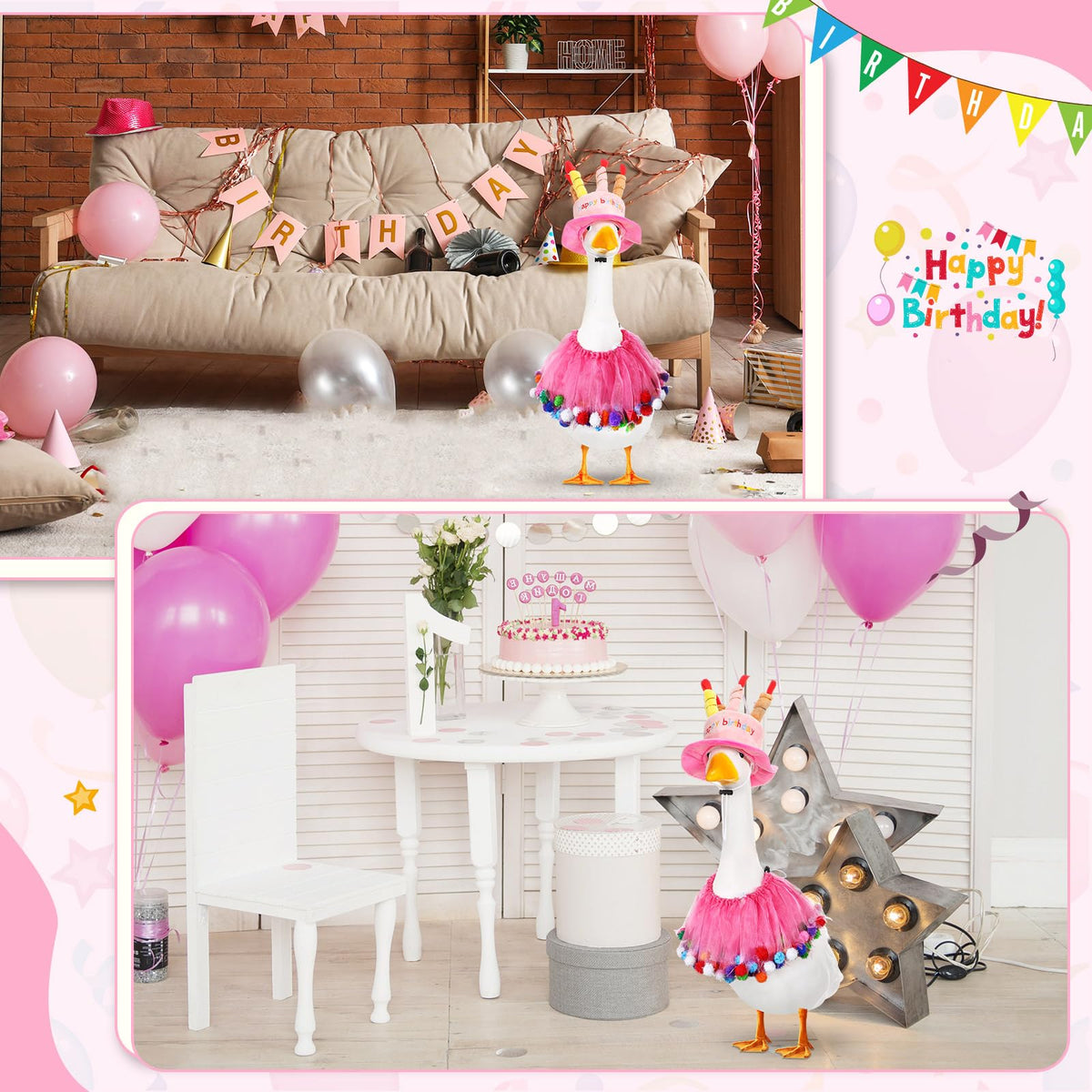 Aliceset garden patio goose decor idea for cheerful outdoor ambiance