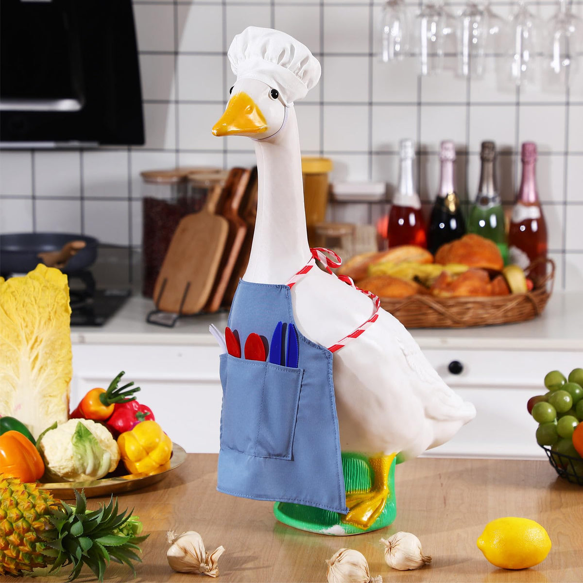 Aliceset Goose Outfit 23-Inch Fit tailored for lawn statues