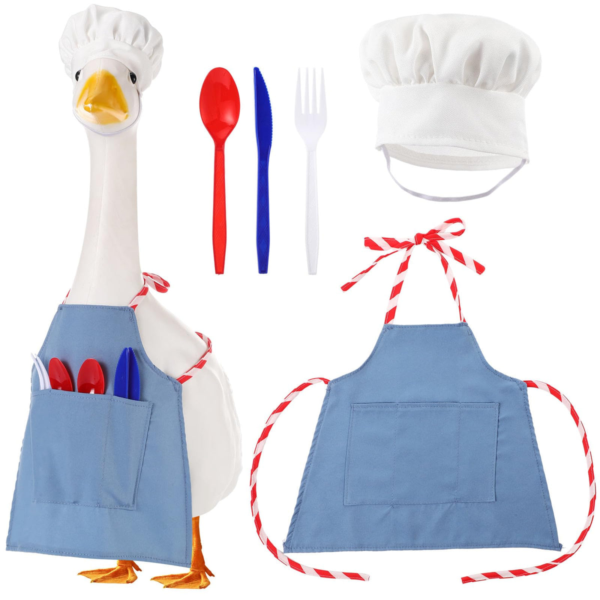 Aliceset Goose Outfit Apron adds playful charm to your lawn decor
