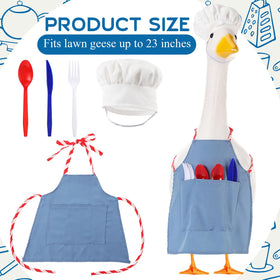 Aliceset Goose Outfit Chef Hat completes yard costume for gatherings