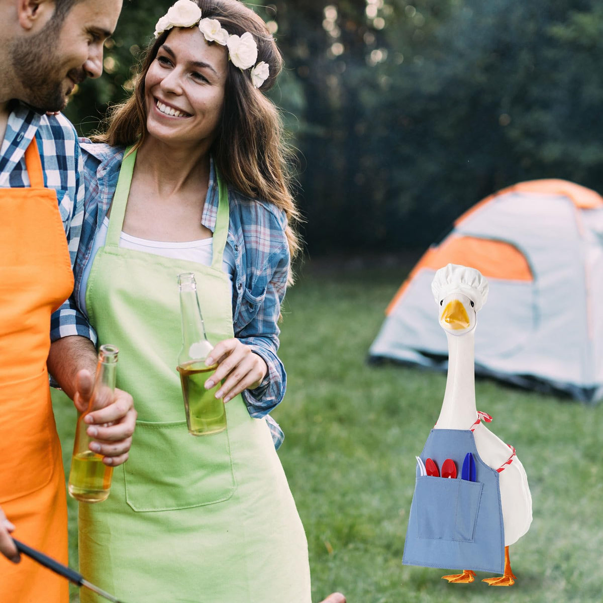 Aliceset Goose Outfit Outdoor decor for year-round display