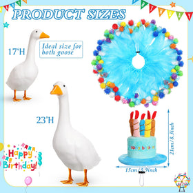 Aliceset Tutu Collar Goose Outfit on goose demonstrates colorful, whimsical styling