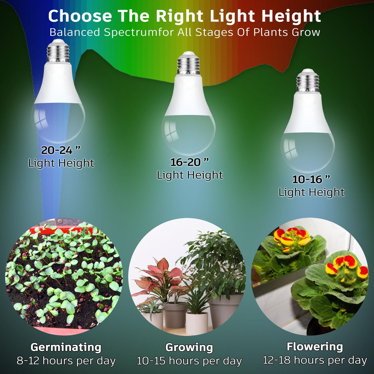 Hydroponic setup using ALIDE grow light bulbs for indoor growth.
