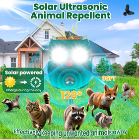 Alikguu 2-pack outdoor deterrents for easy garden installation.