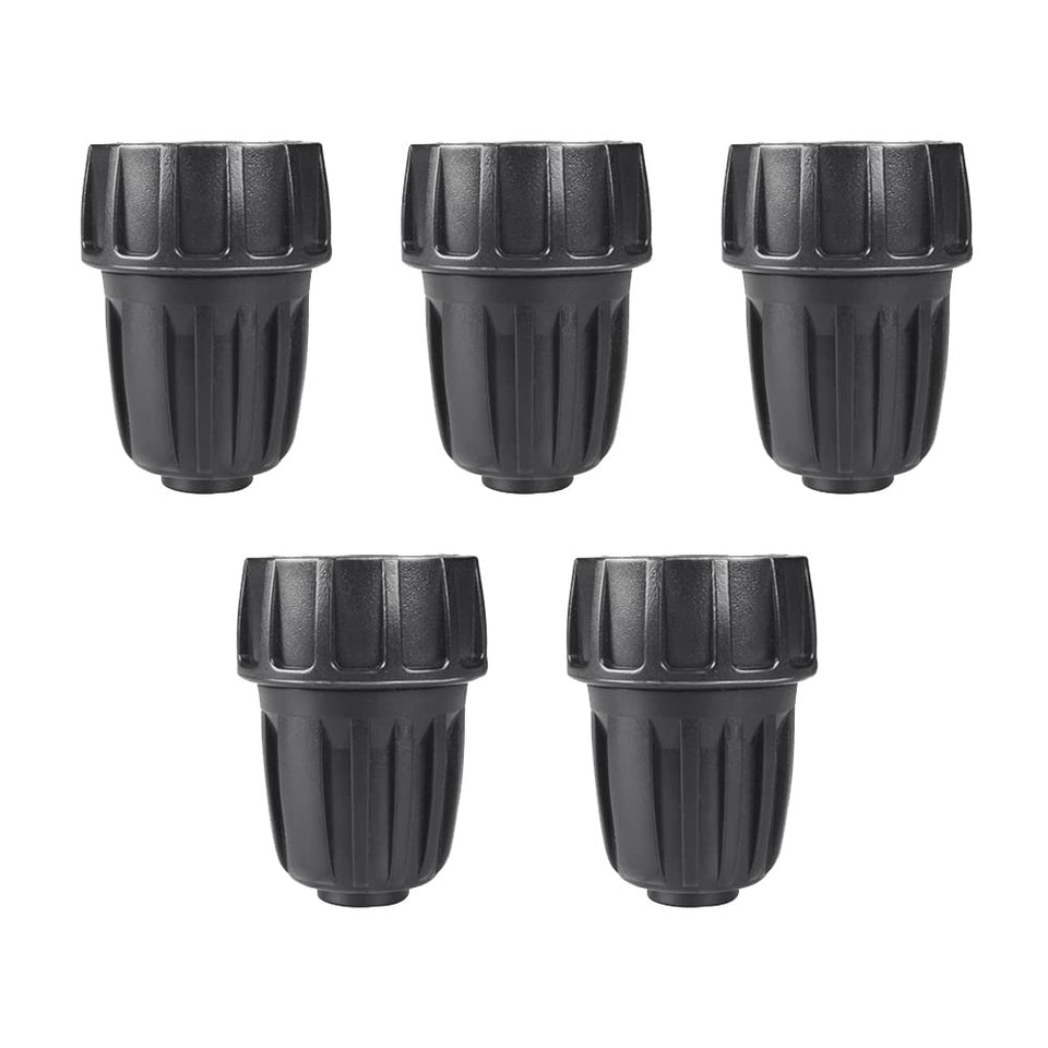 Alkarama five-pack one-half-inch drip fittings for easy irrigation setup.