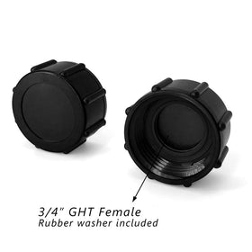 ALKARAMA garden hose female end cap set fits standard 3/4 inch GHT.