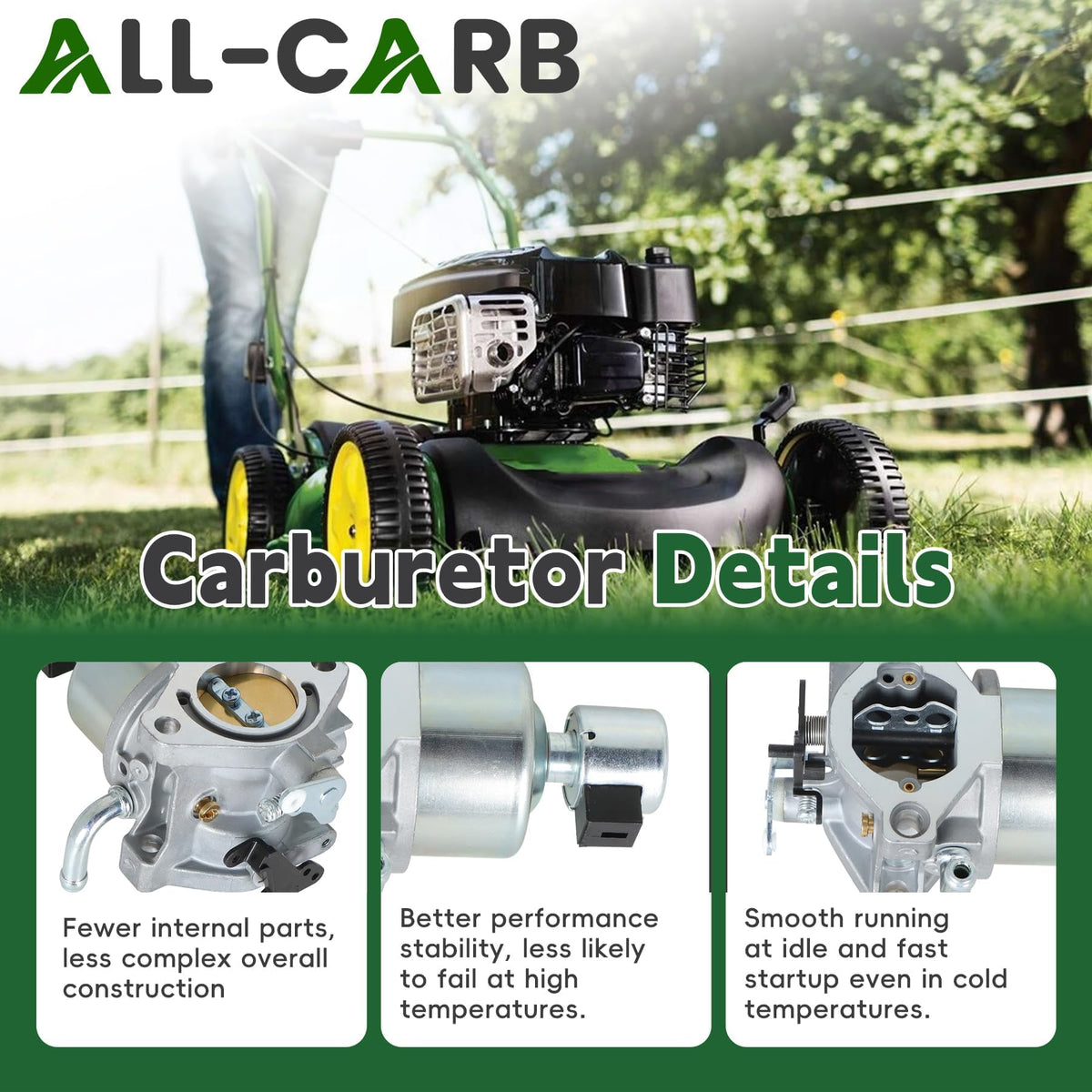 ALL-CARB 594605 carburetor with fuel line and clamps supports quick replacement