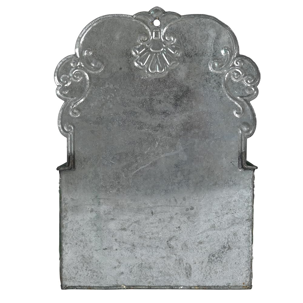 All Chic antique-green wall planter highlights plants with rustic appeal