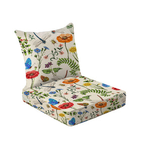 All Smiles outdoor chair seat cushion 24x24 shows plush comfort for patio seating