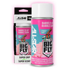 All-Star Big Fly bat tack spray bottle front shows ergonomic design and scent.