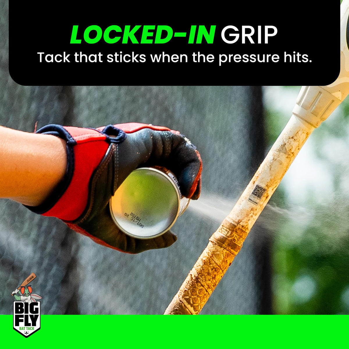 All-Star Big Fly scented bat tack application handle highlights focus cue.