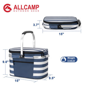 ALLCAMP Foldable design enables easy flat storage after picnics or events.