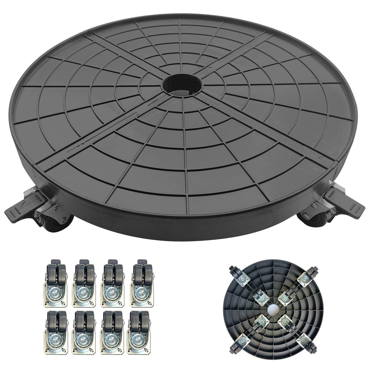 Alleegold 20-inch heavy-duty plant caddy front view showing mobility.