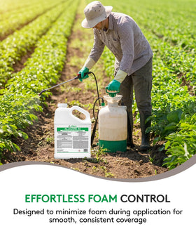 ALLIGARE 90 nonionic surfactant spraying-application shows improved wetting and uniform coverage.
