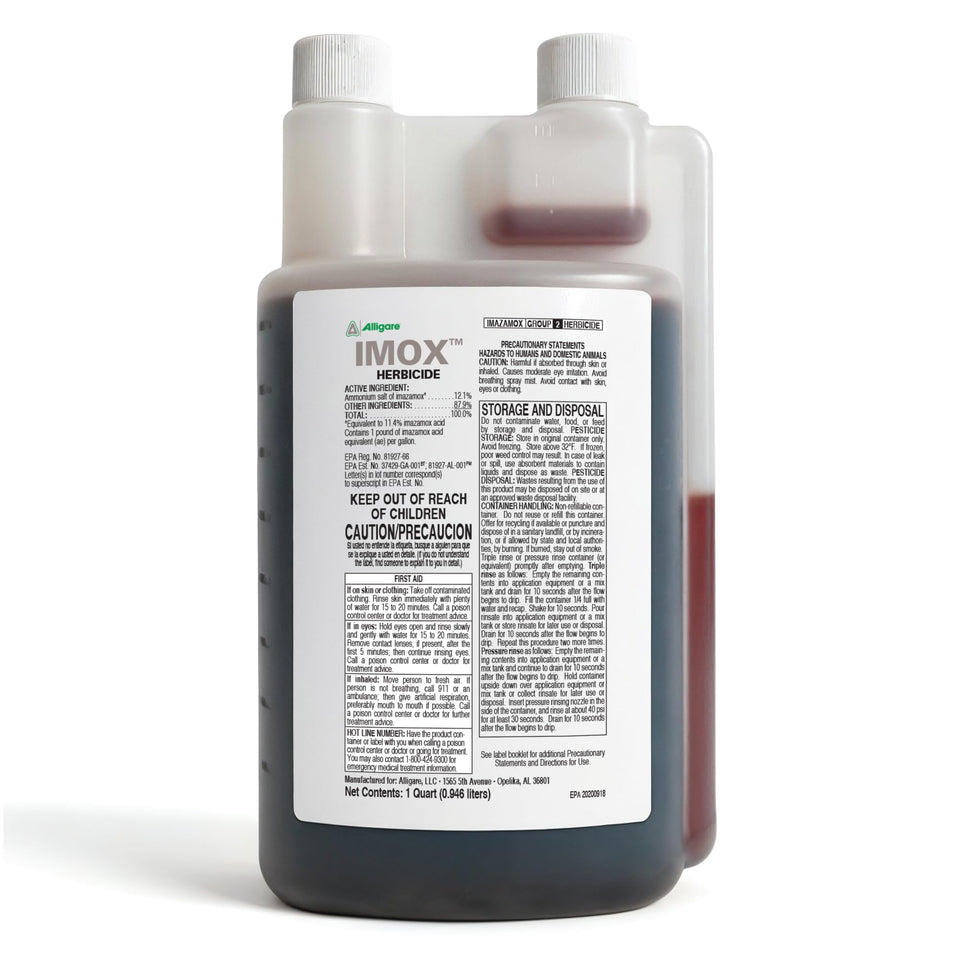 ALLIGARE Imox aquatic herbicide bottle ready for pond use