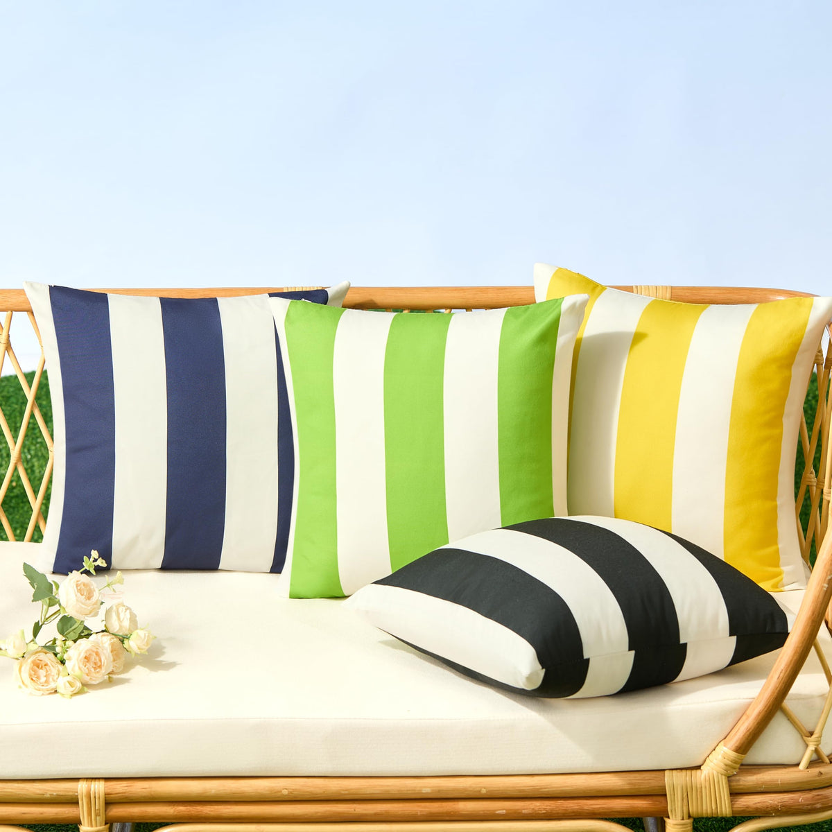 Allorry pillow cover set of 2, weather-ready for garden or porch.