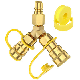 Alloxity 3-8 inch gas Y splitter in copper body ensures durable, leak-resistant connections