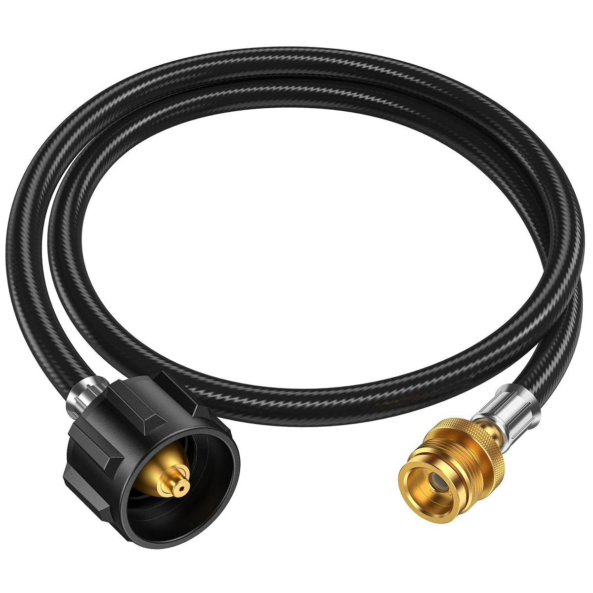 Alloxity 4ft propane hose adapter connects 1lb to 20lb tanks for portable grills.