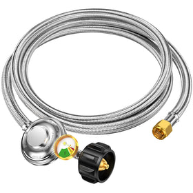 Alloxity 6ft regulator with hose for reliable outdoor cooking.
