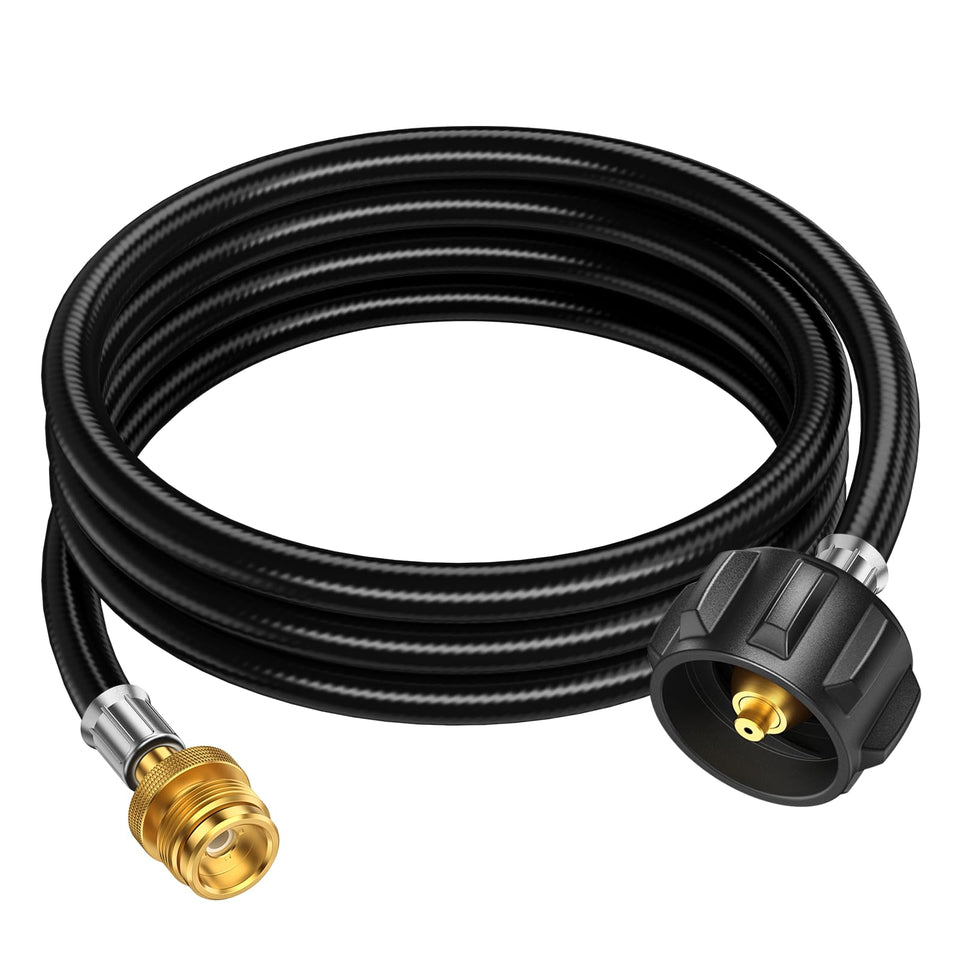 Alloxity 8ft propane hose adapter, easy connection for outdoor grilling setups.