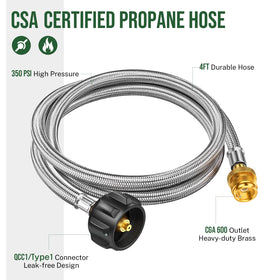Alloxity CSA-certified propane hose ensures safety and reliable performance