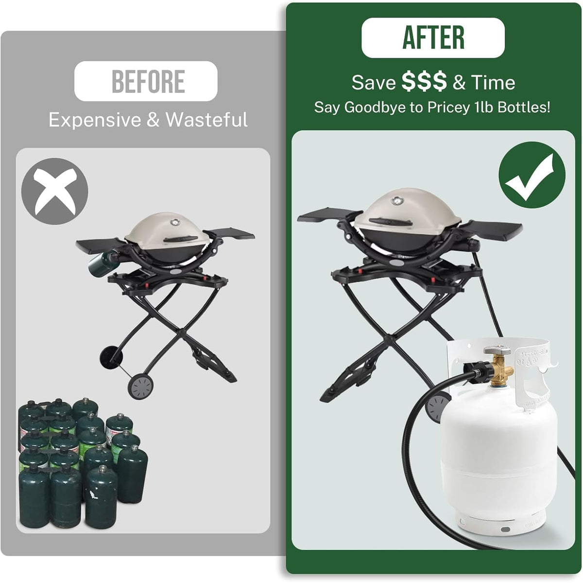 Alloxity flexible propane hose reaches camping sites with ease.