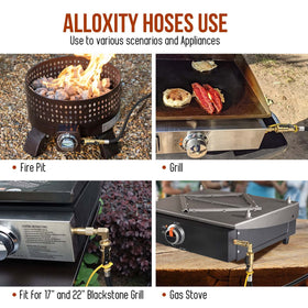 Alloxity independent shutoff feature on hose for safe, controlled flow.