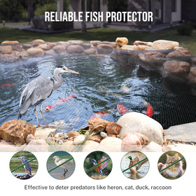Alloxity koi pond netting setup enables quick protection against predators