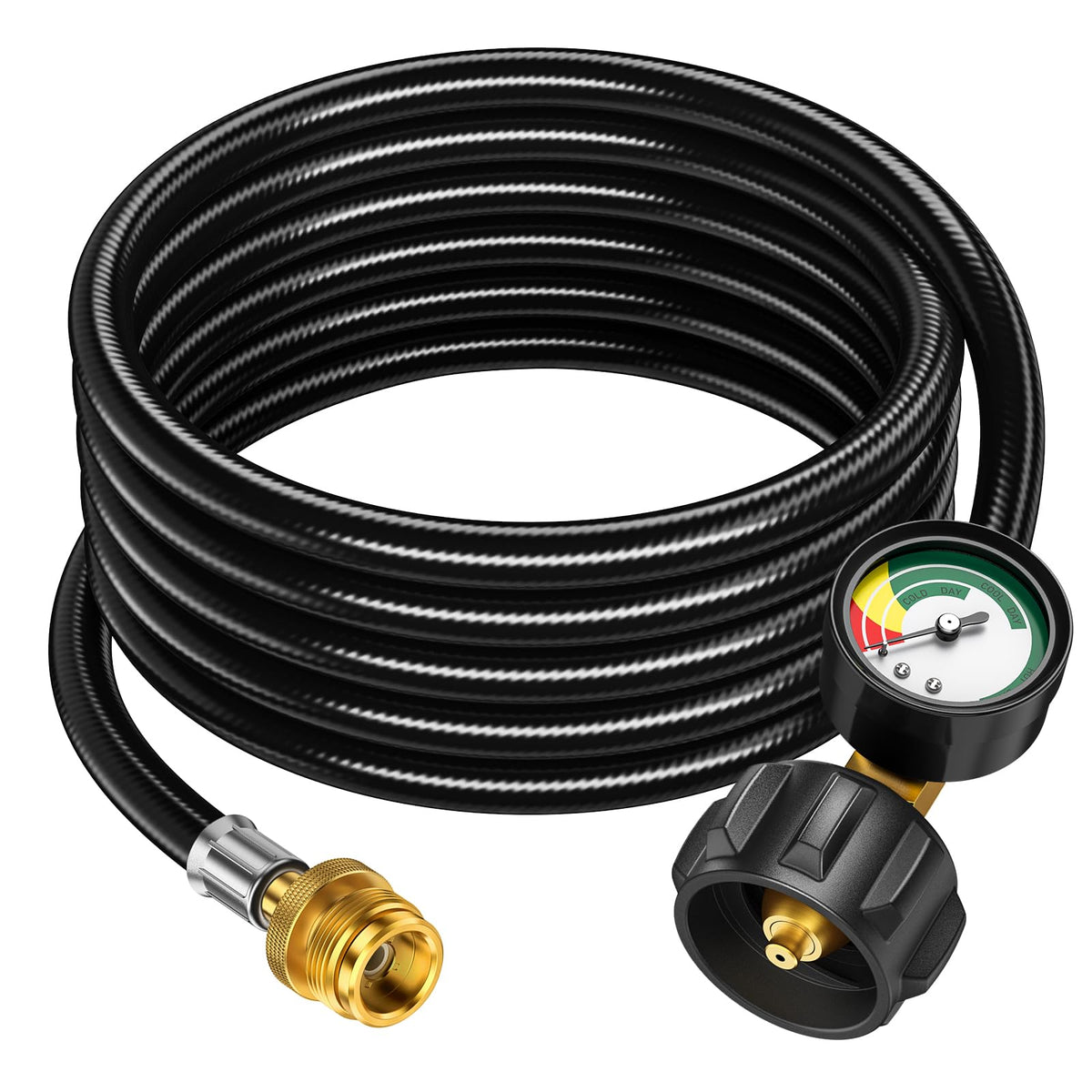 Alloxity propane hose adapter 6ft connects 1lb to 20lb tanks for versatile outdoor cooking.