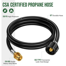 Alloxity 6ft hose offers savings by using larger tanks instead of disposables.