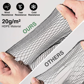 Alloxity netting with stakes included for secure ground anchoring