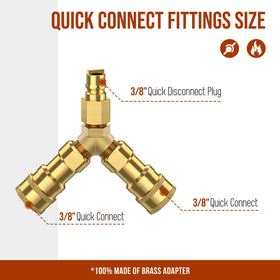 Alloxity two-way quick-connect fittings enable flexible gas distribution for multiple appliances