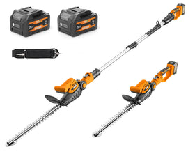 Alloyman 20V 2-in-1 hedge trimmer blades deliver clean, precise cuts.
