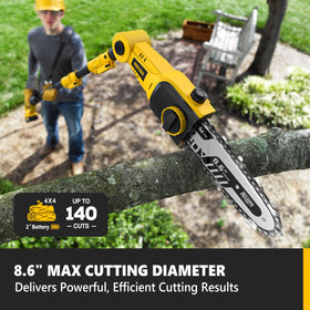Alloyman extension pole increases reach up to tall branches safely