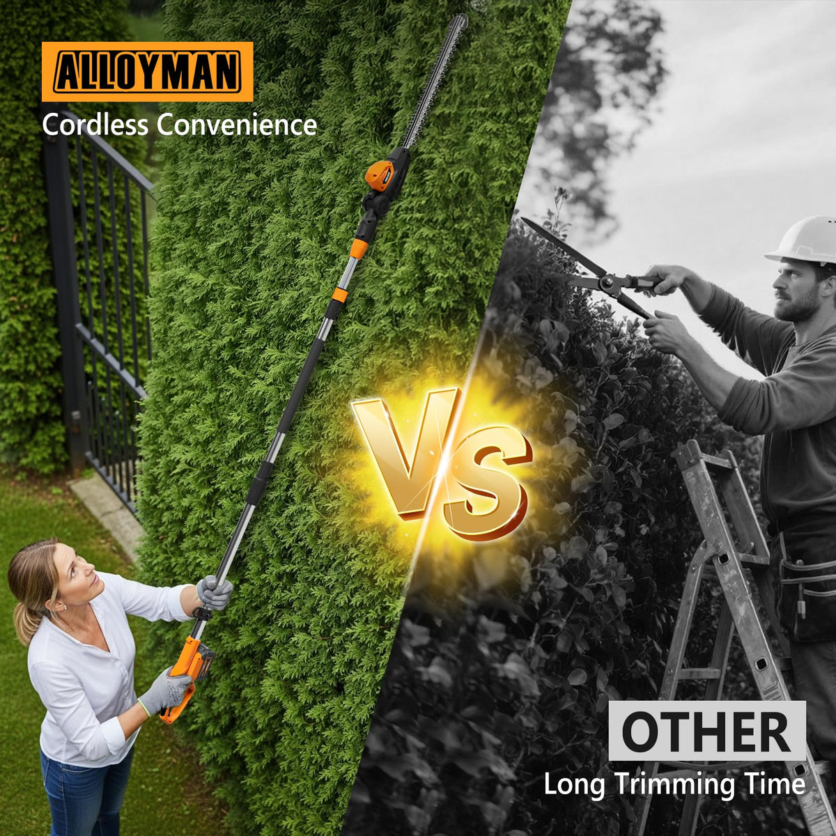 Alloyman lightweight cordless design reduces fatigue
