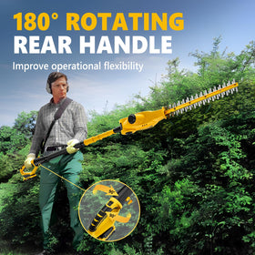 Alloyman safety double-switch design prevents accidental activation during pruning.