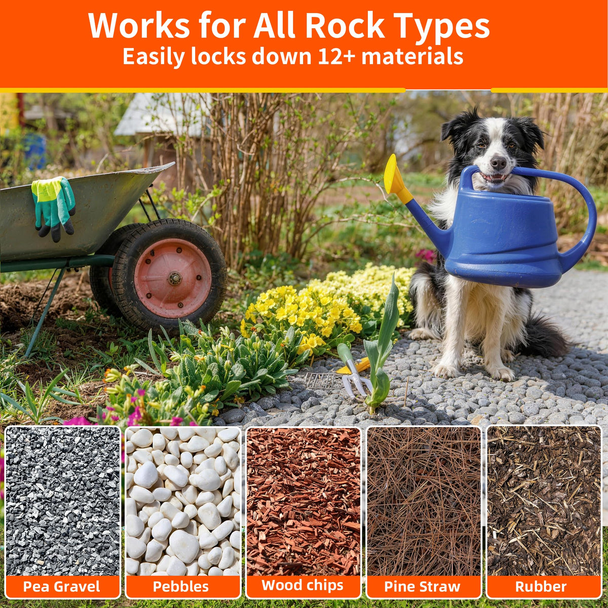 AlloyStory mulch glue binding mulch around garden beds